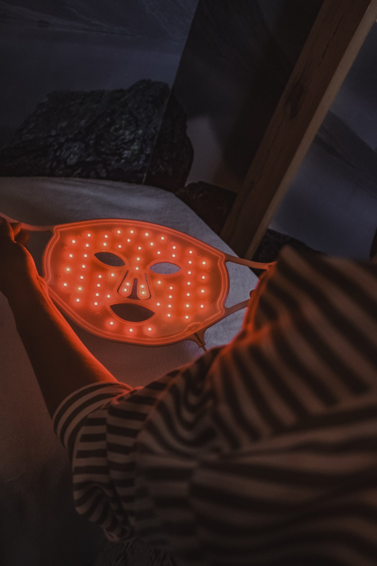 Facelite led masker met rood licht voor het gelaat voor thuisgebruik