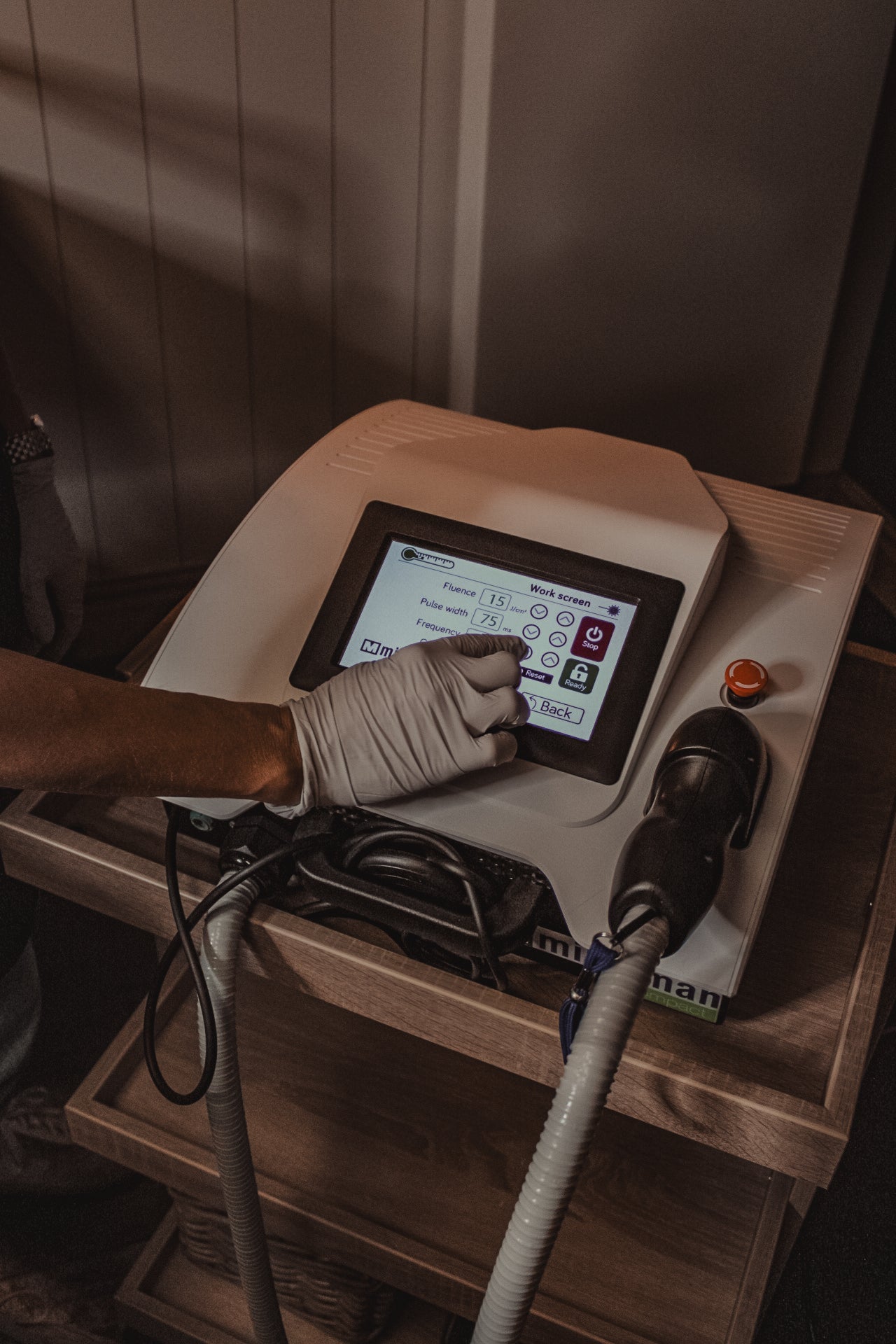 Milesman medische diodelaser toestel in gebruik