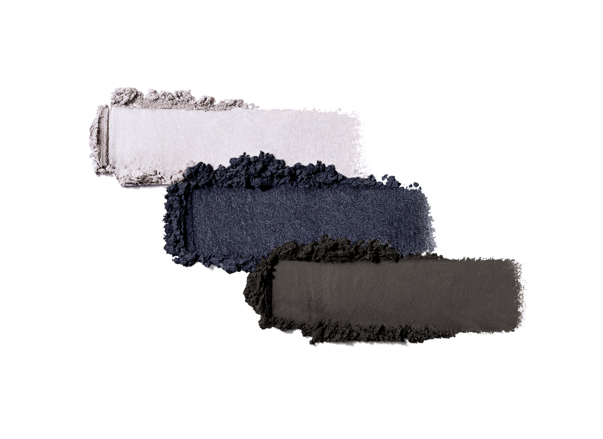 swatch eyeshadow palette trio blauwe tinten shimmer