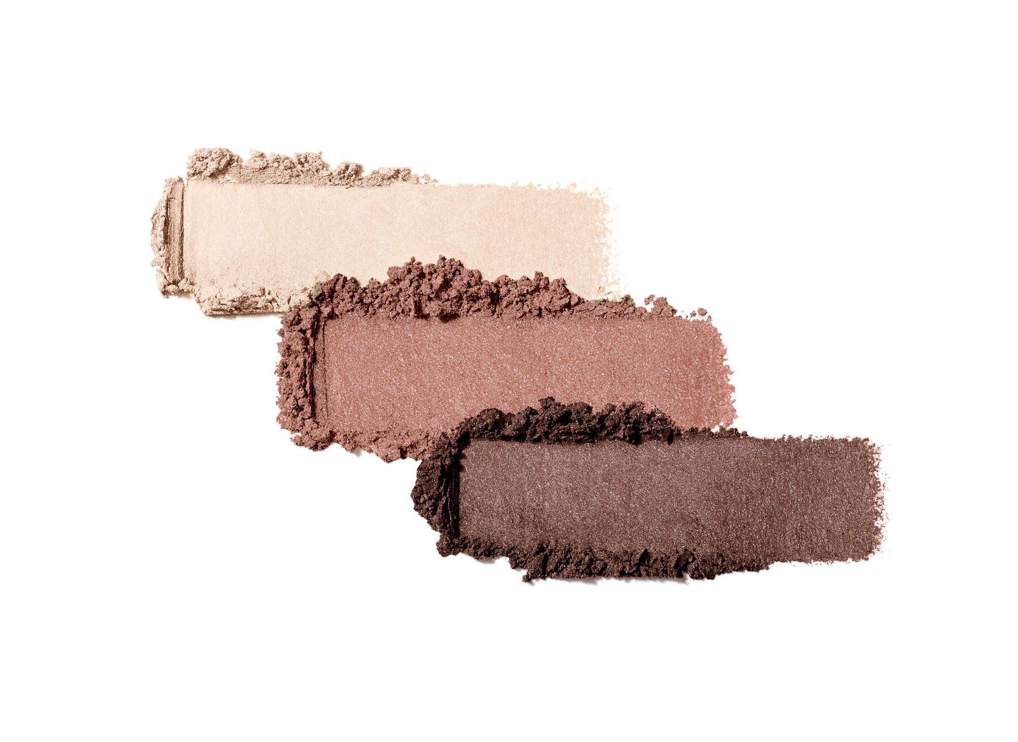 swatch eyeshadow palette trio bruine tinten shimmer

