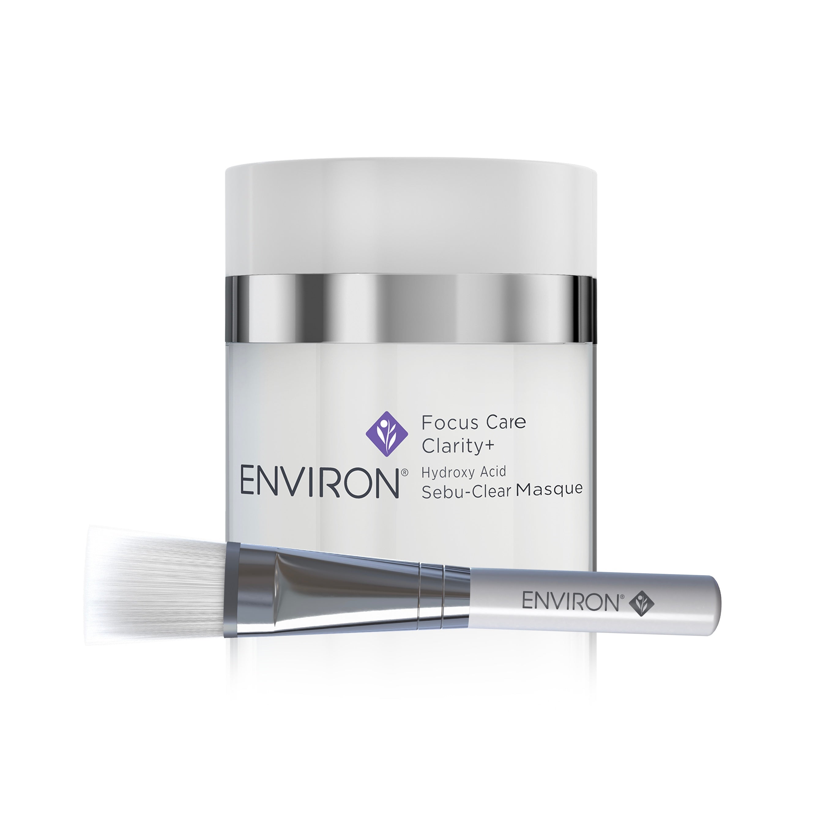 pot met maskerborstel hydroxy acid sebu-clear masque
